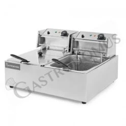 Friggitrice Elettrica Da Banco 2 Vasche Capacità 6+6 LT Potenza 2,5+2,5 KW Monofase -Vendite Gastrodomus friggitrice elettrica da banco con 2 vasche capacita 66 lt 2525 kw monofase 2