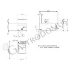 Friggitrice Elettrica Per Pasticceria Da Banco 1 Vasca 5 LT L 350 Mm X P 650 Mm X H 285 Mm 5 Friggitrice Elettrica Per Pasticceria Da Banco 1 Vasca 5 LT L 350 Mm X P 650 Mm X H 285 Mm -Vendite Gastrodomus friggitrice elettrica per pasticceria da banco con 1 vasca di capacita 5 litri 1