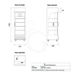 Frigo Bibite Ventilato 0°C/+10°C LT 290 Colore Bianco 15 Frigo Bibite Ventilato 0°C/+10°C LT 290 Colore Bianco -Vendite Gastrodomus frigo bibite ventilato 0c10c lt 290 colore bianco 6