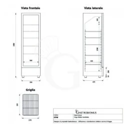 Frigo Bibite Ventilato 1 Porta 150 LT 0°C/+10°C Colore Bianco -Vendite Gastrodomus frigo bibite ventilato 1 porta 150 lt 0c10c colore bianco 10