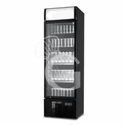 Frigo Bibite Ventilato 1 Porta Battente Con Canopy 348 LT 2°C/+8°C Colore Nero -Vendite Gastrodomus frigo bibite ventilato 1 porta battente con canopy 348 lt 2c8c colore nero 1