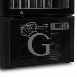 Frigo Bibite Ventilato 1 Porta Battente Con Canopy 348 LT 2°C/+8°C Colore Nero -Vendite Gastrodomus frigo bibite ventilato 1 porta battente con canopy 348 lt 2c8c colore nero 3