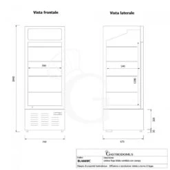 Frigo Bibite Ventilato 1 Porta Battente Con Canopy 468 LT 2°C/+8°C Colore Bianco -Vendite Gastrodomus frigo bibite ventilato 1 porta battente con canopy 468 lt 2c8c colore bianco 5