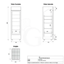 Frigo Bibite Ventilato 1 Porta Con Canopy 150 LT 0°C/+10°C Colore Bianco 19 Frigo Bibite Ventilato 1 Porta Con Canopy 150 LT 0°C/+10°C Colore Bianco -Vendite Gastrodomus frigo bibite ventilato 1 porta con canopy 150 lt 0c10c colore bianco 8