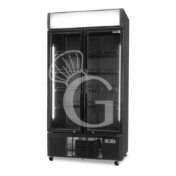 Frigo Bibite Ventilato 2 Porte Battenti Con Canopy 1001 LT 2°C/+8°C Colore Nero -Vendite Gastrodomus frigo bibite ventilato 2 porte battenti con canopy 1001 lt 2c8c colore nero 2