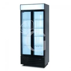 Frigo Bibite Ventilato 2 Porte Battenti Con Canopy 490 LT 0°C/+10°C Colore Nero -Vendite Gastrodomus frigo bibite ventilato 2 porte battenti con canopy 490 lt 0c10c colore nero 3