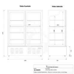 Frigo Bibite Ventilato 2 Porte Scorrevoli 1021 LT 2°C/+8°C Colore Bianco -Vendite Gastrodomus frigo bibite ventilato 2 porte scorrevoli 1021 lt 2c8c colore bianco 2