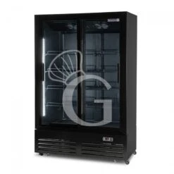 Frigo Bibite Ventilato 2 Porte Scorrevoli 1021 LT 2°C/+8°C Colore Nero -Vendite Gastrodomus frigo bibite ventilato 2 porte scorrevoli 1021 lt 2c8c colore nero 2