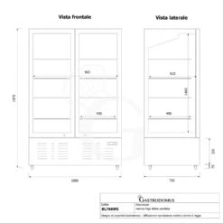 Frigo Bibite Ventilato 2 Porte Scorrevoli 751 LT 2°C/+8°C Colore Bianco -Vendite Gastrodomus frigo bibite ventilato 2 porte scorrevoli 751 lt 2c8c colore bianco 7