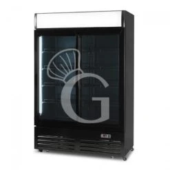 Frigo Bibite Ventilato 2 Porte Scorrevoli Con Canopy 1001 LT 2°C/+8°C Colore Nero -Vendite Gastrodomus frigo bibite ventilato 2 porte scorrevoli con canopy 1001 lt 2c8c colore nero 3