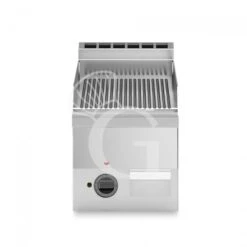 Fry Top Elettrico Da Banco Piastra Rigata Singola 3000 W Monofase P 600 Mm