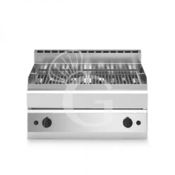 Griglia A Gas Da Banco Con 2 Zone Di Cottura In Acciaio E Profondità 650 Mm