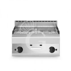 Griglia A Gas Da Banco Con 2 Zone Di Cottura In Acciaio E Profondità 700 Mm