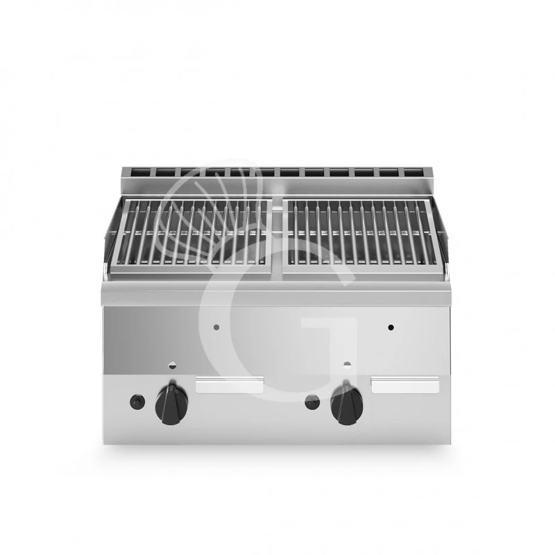 Griglia A Gas E Pietra Lavica Da Banco Con 2 Zone Di Cottura In Acciaio E Profondità 600 Mm 3 Griglia A Gas E Pietra Lavica Da Banco Con 2 Zone Di Cottura In Acciaio E Profondità 600 Mm
