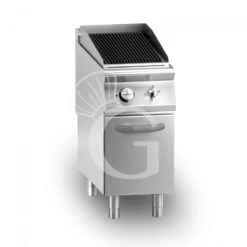 Griglia A Gas E Pietra Lavica Su Armadio Con 1 Zona Di Cottura E Profondità 900 Mm
