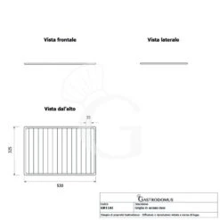 Griglia Inox GN1/1 530 Mm X 325 Mm -Vendite Gastrodomus griglia inox gn11 mm 530x325 3