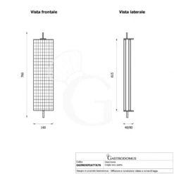 Griglia Inox Piatta Lunghezza 760 Mm -Vendite Gastrodomus griglia inox piatta lunghezza 76 cm 1