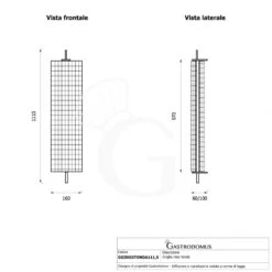 Griglia Inox Tonda Lunghezza 1115 Mm -Vendite Gastrodomus griglia inox tonda lunghezza 1115 cm 1