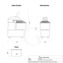 Impastatrice A Spirale Testa E Vasca Fisse Comandi Digitali - 62 LT - Trifase - 1 Velocità 20 Impastatrice A Spirale Testa E Vasca Fisse Comandi Digitali - 62 LT - Trifase - 1 Velocità -Vendite Gastrodomus impastatrice a spirale testa e vasca fisse comandi digitali 62 lt trifase 1 velocita 9