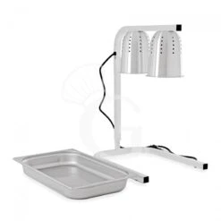 Lampada Doppia Scalda Fritti - Dimensioni L 550 X P 360 X H 660 Mm -Vendite Gastrodomus lampada riscaldante color rame diametro 290 mm luce bianca 8