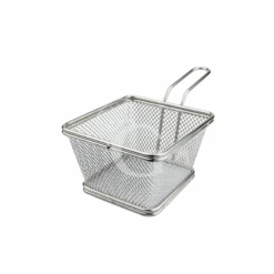 Mini Cestino Quadrato Per Fritture L 120 Mm X P 120 Mm X H 70 Mm