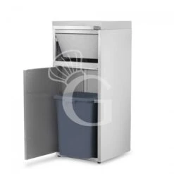 Pattumiera Armadiata Svuota Vassoi 60 LT L 500 Mm X P 530 Mm X H 1225 Mm -Vendite Gastrodomus pattumiera armadiata svuota vassoi in acciaio l 500 mm x p 530 mm x h 1200 mm 2