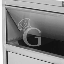 Pattumiera Armadiata Svuota Vassoi 60 LT L 500 Mm X P 530 Mm X H 1225 Mm -Vendite Gastrodomus pattumiera armadiata svuota vassoi in acciaio l 500 mm x p 530 mm x h 1200 mm 3