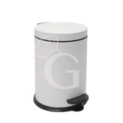 Pattumiera Piccola In Acciaio Inox Verniciato Bianco Da 20 Lt