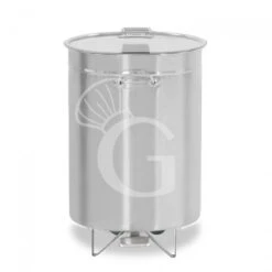 Pattumiera Tonda Diametro 475 Mm In Acciaio Inox Apertura Tramite Pedale 100 LT