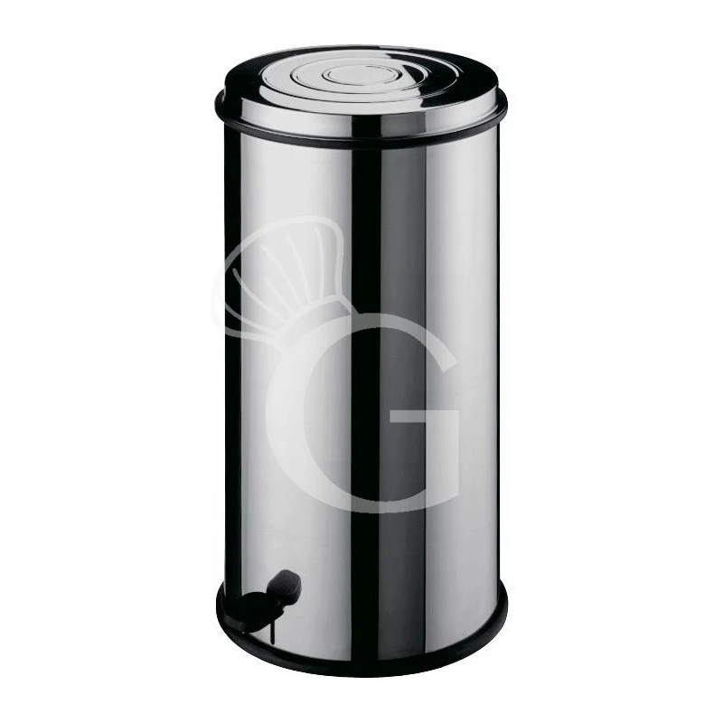 Pattumiera Tonda In Acciaio Inox Con Pedale Diametro 410 Mm 80 LT 3 Pattumiera Tonda In Acciaio Inox Con Pedale Diametro 410 Mm 80 LT