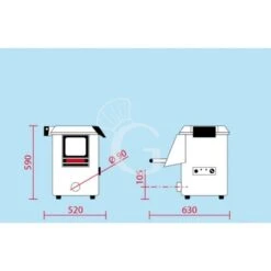 Pelapatate Da Banco, Trifase, Capacità 5 Kg, Produzione 60 Kg/h 12 Pelapatate Da Banco, Trifase, Capacità 5 Kg, Produzione 60 Kg/h -Vendite Gastrodomus pelapatate da banco 10