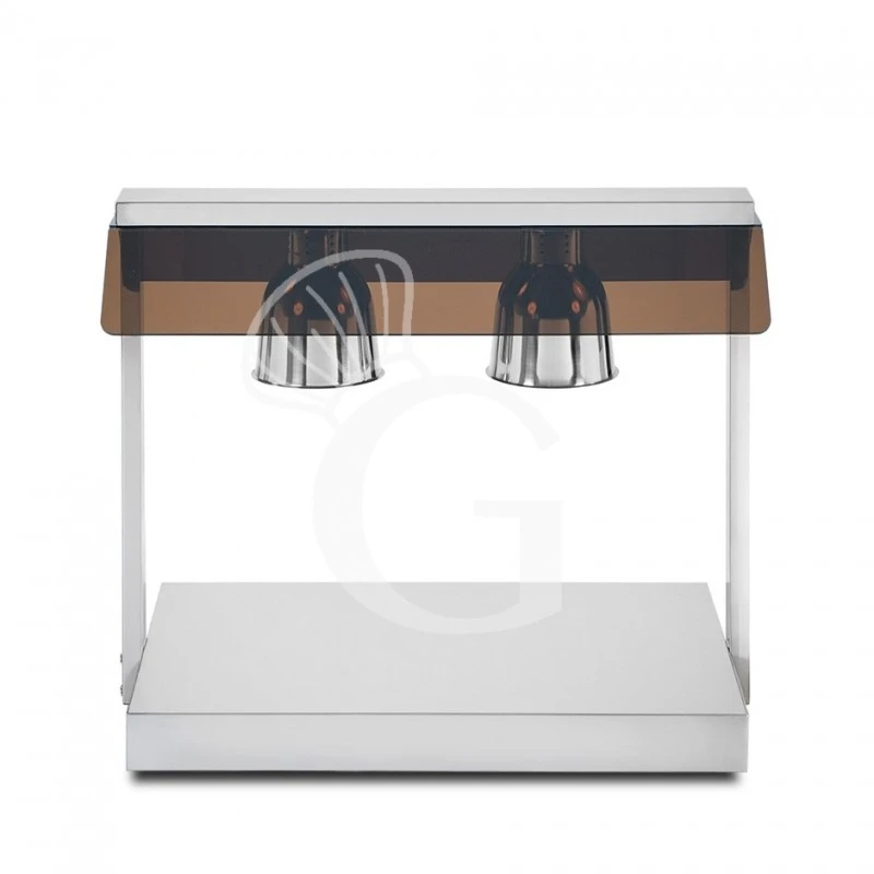 Piano Caldo In Inox Con 2 Lampade Riscaldanti - 1,1 KW 5 Piano Caldo In Inox Con 2 Lampade Riscaldanti - 1,1 KW - immagine 3