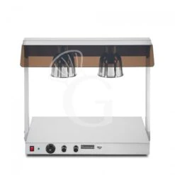 Piano Caldo In Inox Con 2 Lampade Riscaldanti - 1,1 KW