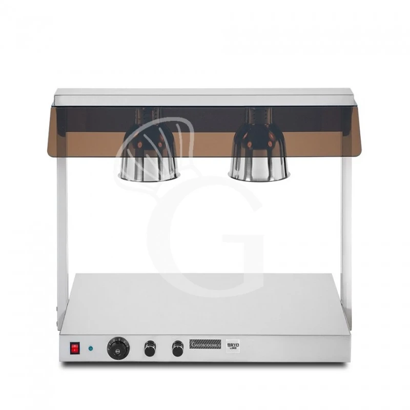 Piano Caldo In Inox Con 2 Lampade Riscaldanti - 1,1 KW 3 Piano Caldo In Inox Con 2 Lampade Riscaldanti - 1,1 KW