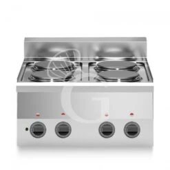 Piano Cottura Potenziato Elettrico 4 Piastre Profondità 600 Mm