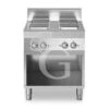 Cucina Professionale Elettrica 4 Piastre Quadrate Su Armadio Aperto Profondità 700 Mm -Vendite Gastrodomus piano di cottura elettrico 4 piastre armadio aperto 1