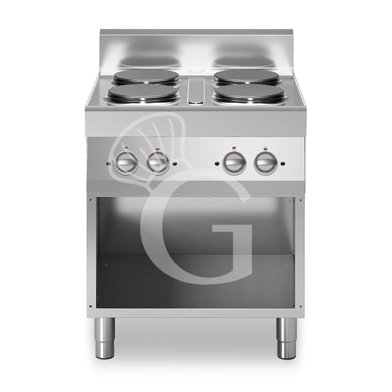 Cucina Professionale Elettrica 4 Piastre Su Armadio Aperto Profondità 700 Mm 3 Cucina Professionale Elettrica 4 Piastre Su Armadio Aperto Profondità 700 Mm