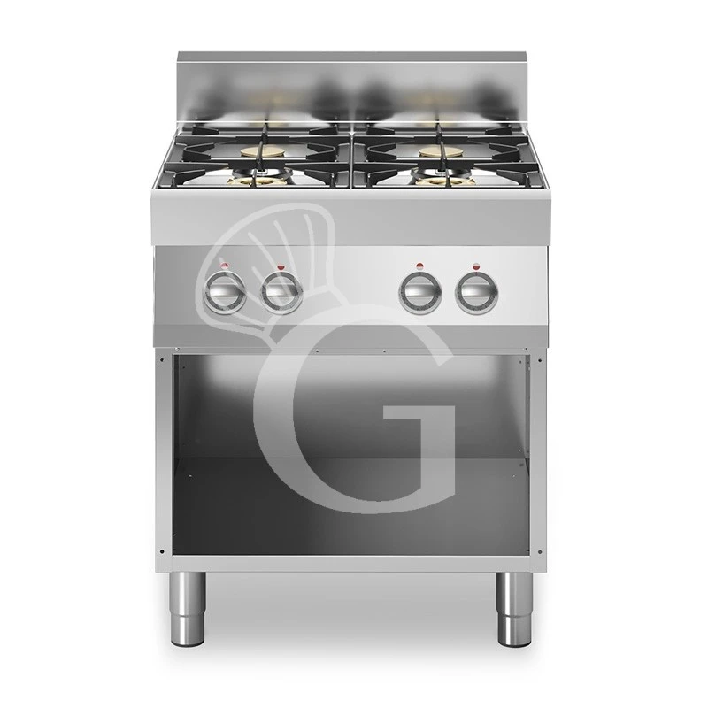 Cucina Professionale A Gas 4 Fuochi Armadio Aperto Profondità 700 Mm 3 Cucina Professionale A Gas 4 Fuochi Armadio Aperto Profondità 700 Mm