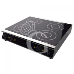 Piano Di Cottura Professionale In Vetroceramica 4 Zone Di Cottura L 710 Mm X P 670 Mm X H 120 Mm -Vendite Gastrodomus piano di cottura professionale in vetroceramica 4 zone di cottura l 710 mm x p 670 mm x h 120 mm 1