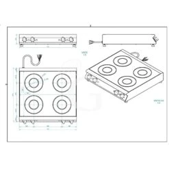 Piano Di Cottura Professionale In Vetroceramica 4 Zone Di Cottura L 710 Mm X P 670 Mm X H 120 Mm -Vendite Gastrodomus piano di cottura professionale in vetroceramica 4 zone di cottura l 710 mm x p 670 mm x h 120 mm 4