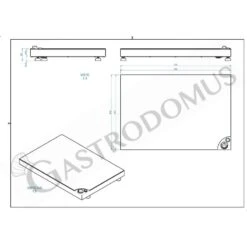 Piano Di Mantenimento In Vetroceramica Da Appoggio L 750 Mm X P 510 Mm X H 60 Mm -Vendite Gastrodomus piano di mantenimento in vetroceramica da appoggio 2gn l 750 x p 510 x h 60 mm 3