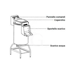 Puliscicozze Da Pavimento Con Cavalletto, Monofase, Capacità 6/10 Kg, Produzione 120 Kg/h -Vendite Gastrodomus puliscicozze da pavimento con cavalletto monofase capacita 610 kg produzione 120 kgh 5