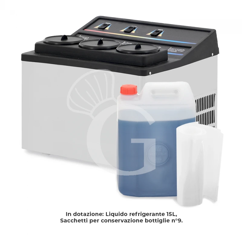 Abbattitore Per Vino Da Banco Elettrico 3 Bottiglie L 555 Mm X P 505 Mm X H 460 Mm 11 Abbattitore Per Vino Da Banco Elettrico 3 Bottiglie L 555 Mm X P 505 Mm X H 460 Mm - immagine 9