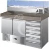 Saladette Refrigerata 2 Porte E 6 Cassetti, Temperatura +2°C/+8°C, Vetrina, Piano In Granito 1 Saladette Refrigerata 2 Porte E 6 Cassetti, Temperatura +2°C/+8°C, Vetrina, Piano In Granito -Vendite Gastrodomus saladette refrigerata 2 porte e 6 cassetti temperatura 2c8c vetrina piano in granito