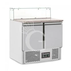 Saladette Refrigerata 2 Porte Temperatura +2°C/+8°C, Vetro, Piano In Granito -Vendite Gastrodomus saladette refrigerata 2 porte temperatura 2c8c vetro piano in granito 2