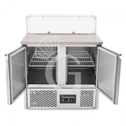 Saladette Refrigerata 2 Porte Temperatura +2°C/+8°C, Vetro, Piano In Granito -Vendite Gastrodomus saladette refrigerata 2 porte temperatura 2c8c vetro piano in granito 3