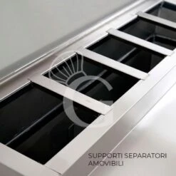 Saladette Refrigerata Con 2 Porte, Temperatura + 2°C/+ 8°C, Coperchio In Acciaio Inox -Vendite Gastrodomus saladette refrigerata con 2 porte temperatura 2c 8c coperchio in acciaio inox 3