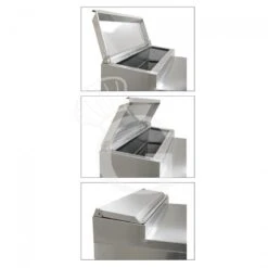 Saladette Refrigerata Con 2 Porte, Temperatura + 2°C/+ 8°C, Coperchio In Acciaio Inox -Vendite Gastrodomus saladette refrigerata con 2 porte temperatura 2c 8c coperchio in acciaio inox 4