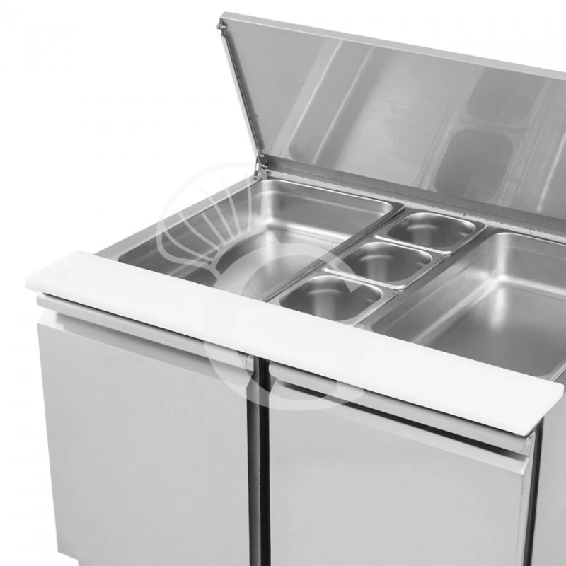 Saladette Refrigerata Con 2 Porte, Temperatura +2°C/+8°C, Coperchio In Inox 7 Saladette Refrigerata Con 2 Porte, Temperatura +2°C/+8°C, Coperchio In Inox - immagine 5