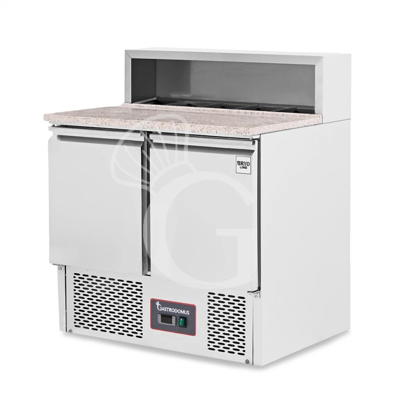 Saladette Refrigerata Con 2 Porte, Temperatura +2°C/+8°C, Piano In Granito 4 Saladette Refrigerata Con 2 Porte, Temperatura +2°C/+8°C, Piano In Granito - immagine 2